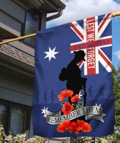 anzac day flag lest we forget ttv555f 7759