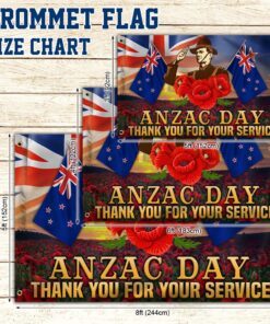 anzac day flag new zealand grommet flag thank you for your service qtr07gf 5032
