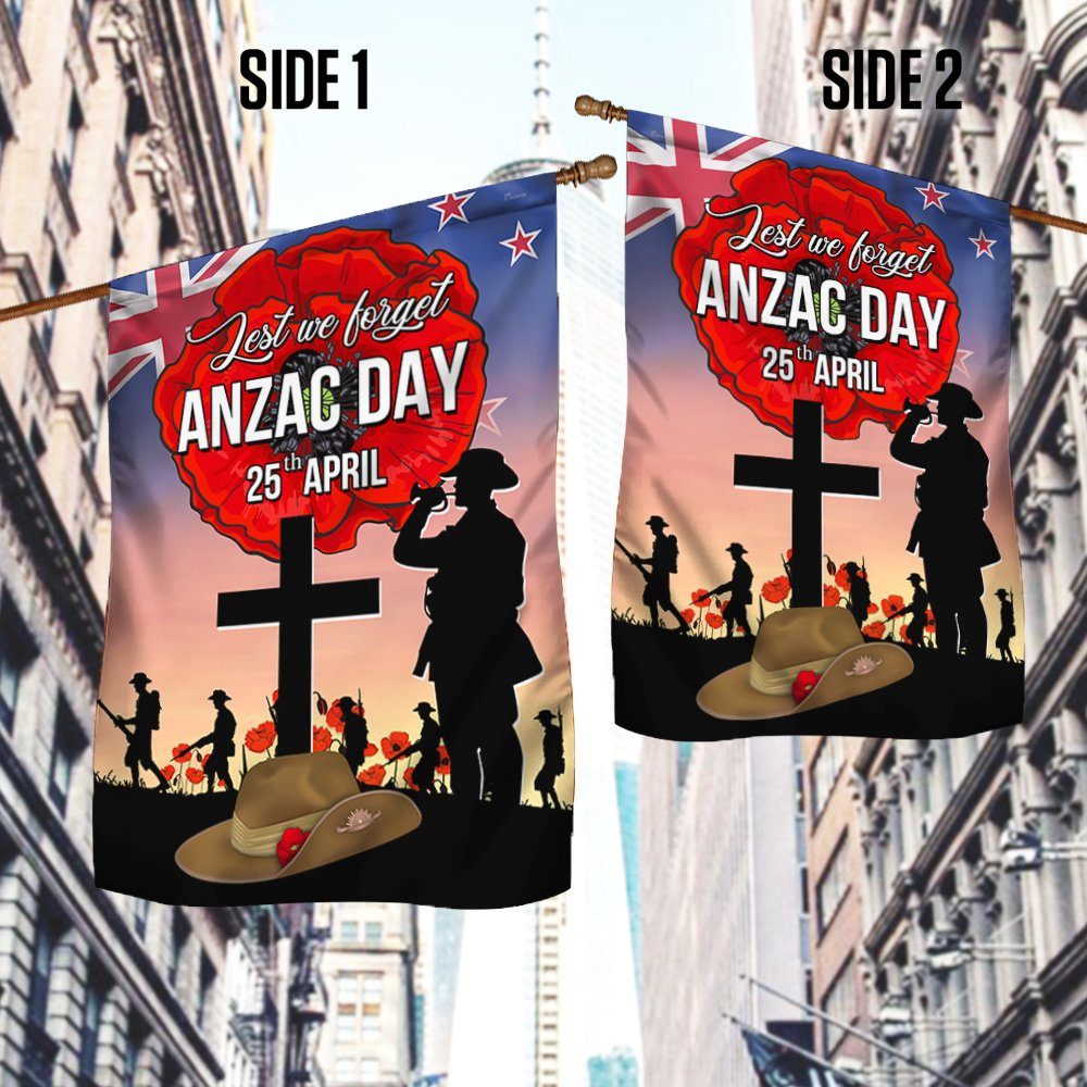 ANZAC Day Flag New Zealand Lest We Forget 25th April TQN1033F - Image 2