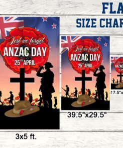 anzac day flag new zealand lest we forget 25th april tqn1033f 4272