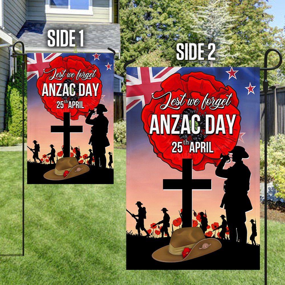 ANZAC Day Flag New Zealand Lest We Forget 25th April TQN1033F - Image 4