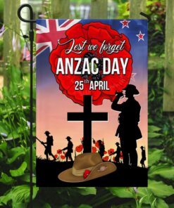 anzac day flag new zealand lest we forget 25th april tqn1033f 5269