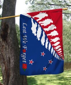 Anzac Day Flag New Zealand Lest We Forget Flag LHA1712F