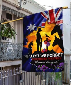 Anzac Day Flag Remembering All Animals In War Australian Flag LHA1851F