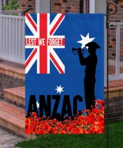 anzac day grommet flag lest we forget ttv565f 4666
