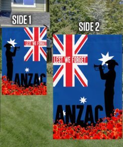 anzac day grommet flag lest we forget ttv565f 6744