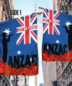 anzac day grommet flag lest we forget ttv565f 7995