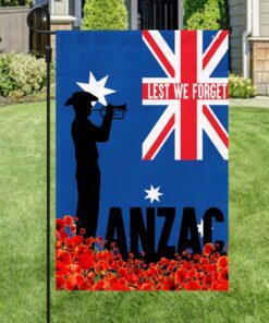 anzac day grommet flag lest we forget ttv565f 8048
