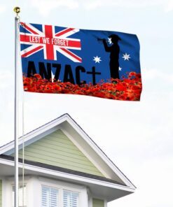 anzac day grommet flag lest we forget ttv565gf 1111