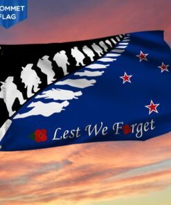 Anzac Day Grommet Flag New Zealand Lest We Forget LHA1748GFv1