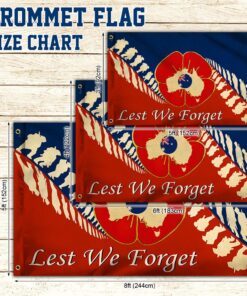 anzac day lest we forget grommet flag lha2105gf 8929