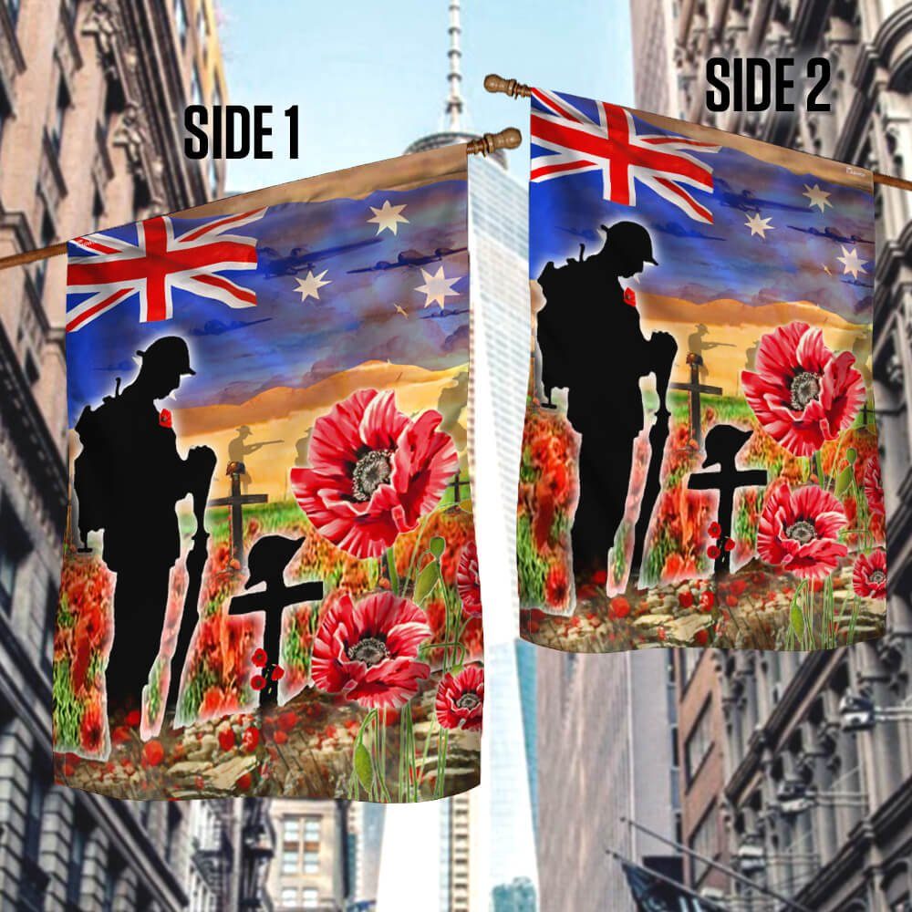 Anzac Day Lest We Forget Remembrance Them Flag Soul NTB181F - Image 3