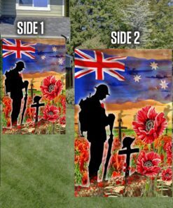 anzac day lest we forget remembrance them flag soul ntb181f 5424