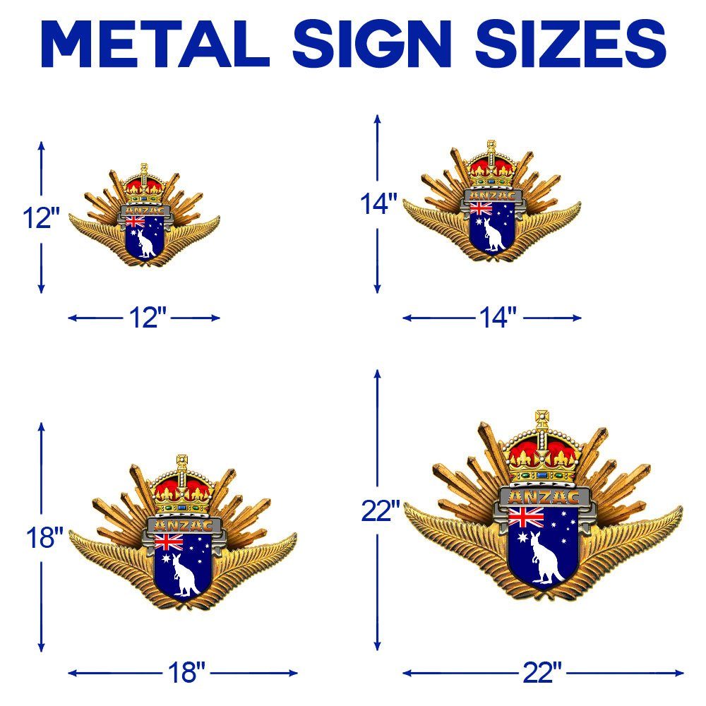 Anzac Day Lest We Forget Rising Sun Hanging Metal Sign LNT53MS - Image 6