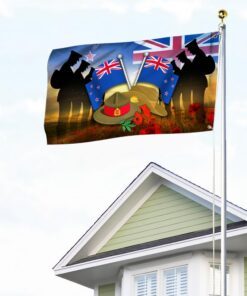 anzac day new zealand grommet flag lest we forget tqn193gf 2187