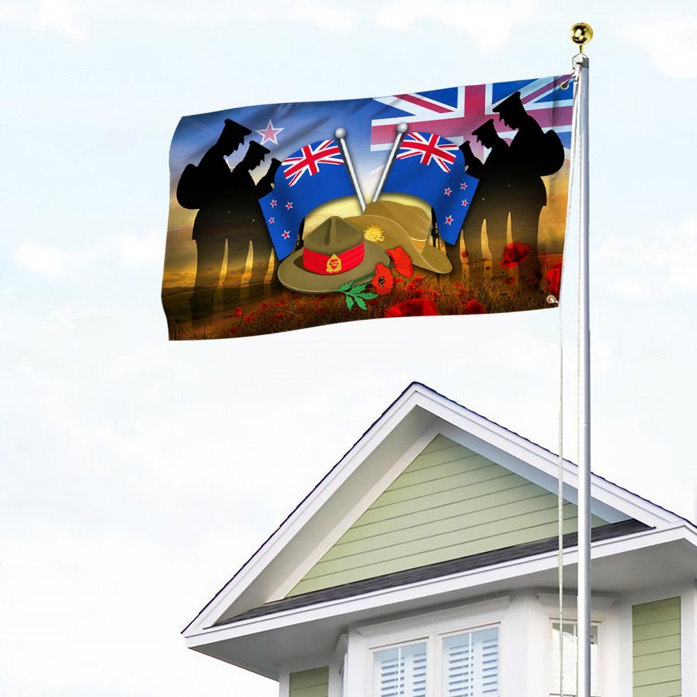 Anzac Day New Zealand Grommet Flag Lest We Forget TQN193GF - Image 3
