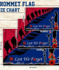 anzac day new zealand lest we forget grommet flag lha1748gfv2 3611