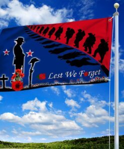 anzac day new zealand lest we forget grommet flag lha1748gfv2 5472