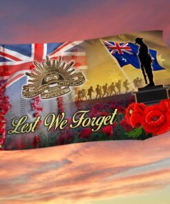 Anzac Day Poppy Australian Grommet Flag Lest We Forget DDH3363GF