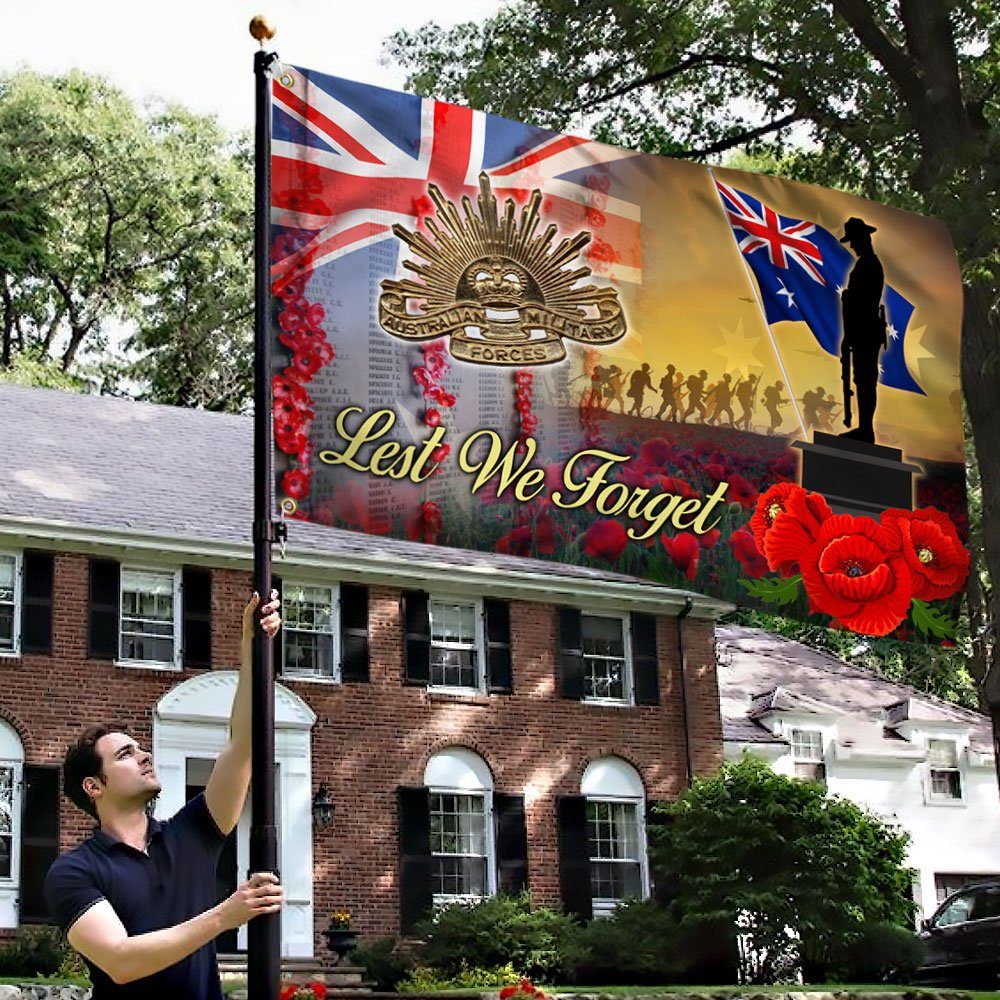 Anzac Day Poppy Australian Grommet Flag Lest We Forget DDH3363GF - Image 4
