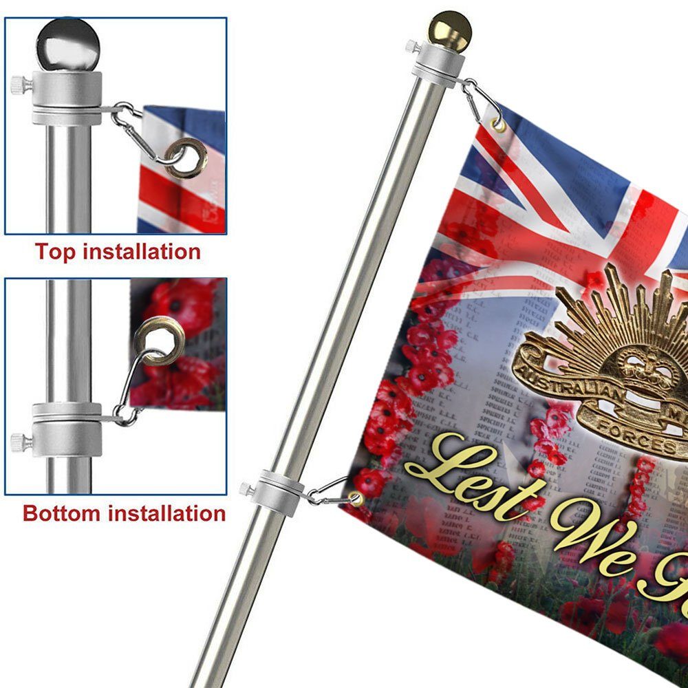 Anzac Day Poppy Australian Grommet Flag Lest We Forget DDH3363GF - Image 6