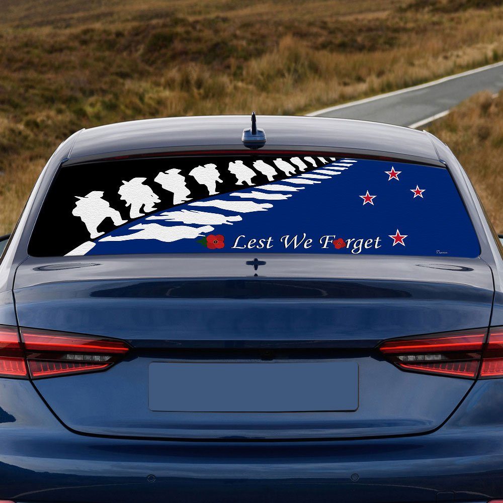 Anzac Day Rear Window Decal New Zealand Lest We Forget LHA1977CD - Image 2