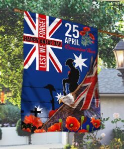 anzac day veteran eagle australia flag remember them happy anzac day lest we forget lha2115f 4621