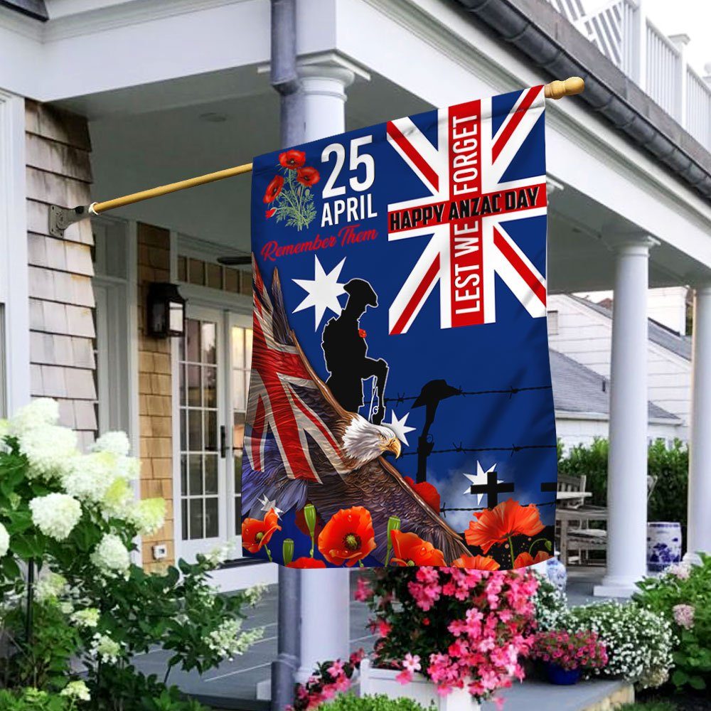 Anzac Day Veteran Eagle Australia Flag Remember Them Happy Anzac Day Lest We Forget LHA2115F