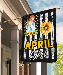 April Girl Birthday Flag
