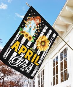april girl birthday flag 8557