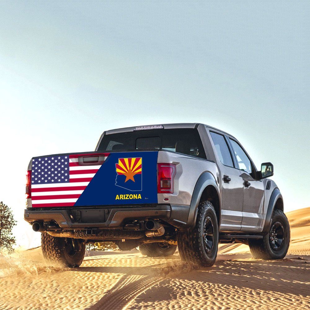 Arizona Sticker Wrap Arizona American Eagle Tailgate Decal Sticker Wrap TRL1699TDv2 - Image 6