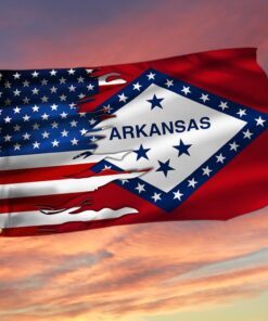 Arkansas And American Grommet Flag MLH1913GFv2