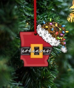 Arkansas Chirtsmas Custom - Shaped Ornament Merry Christmas LNT689O