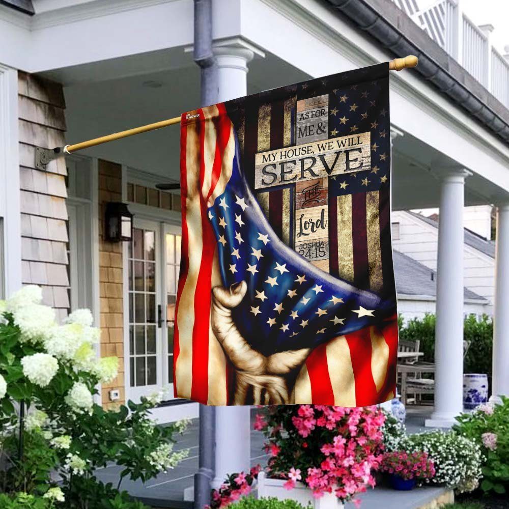 As For Me & My House, We Will Serve The Lord Flag