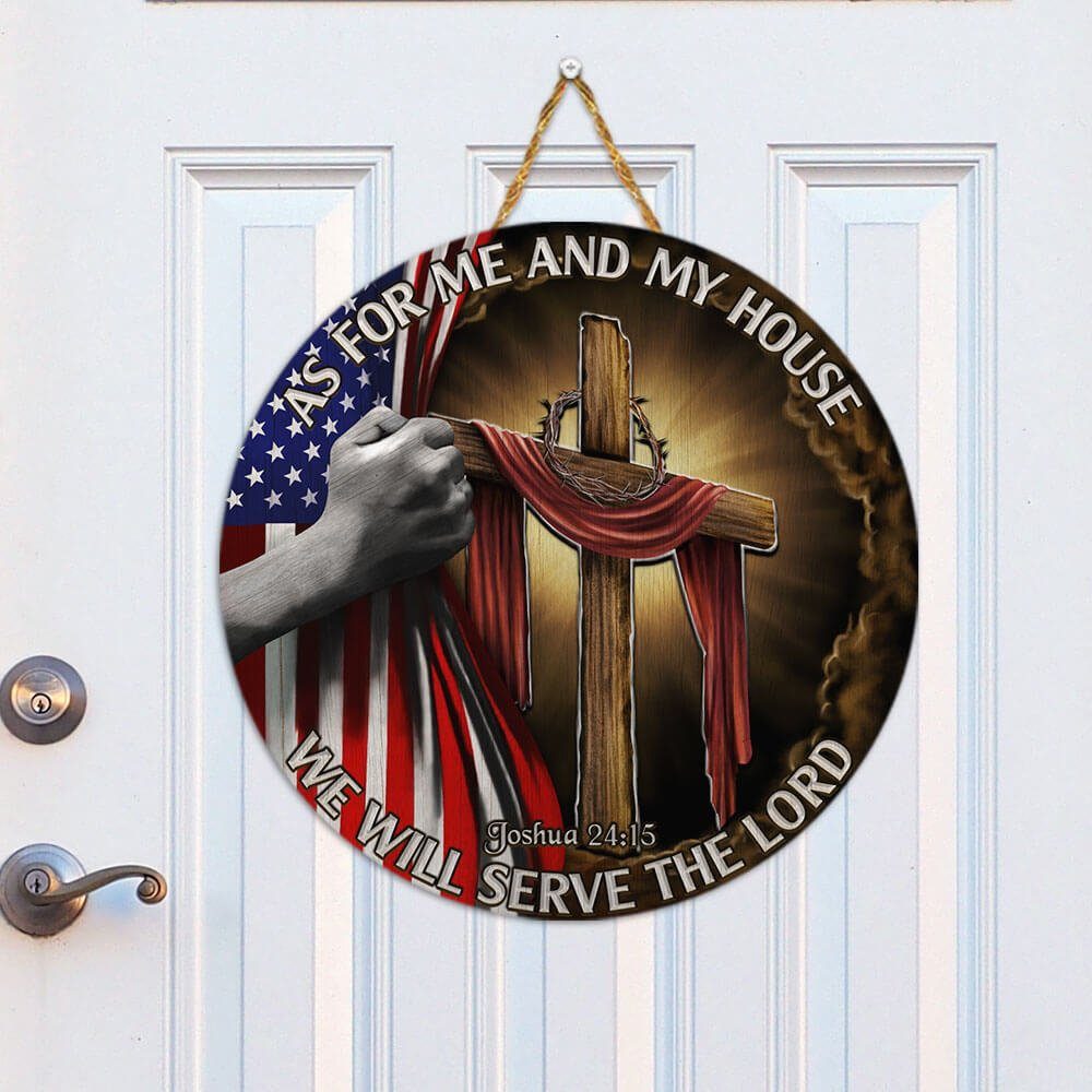As For Me And My House, We Will Serve The Lord Round Wooden Sign THB3255WD - Image 5