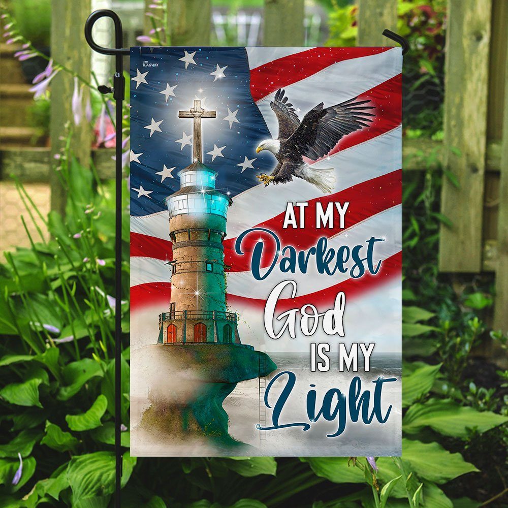 At My Darkest God Is My Light Lighthouse Flag LHA1618F - Image 7