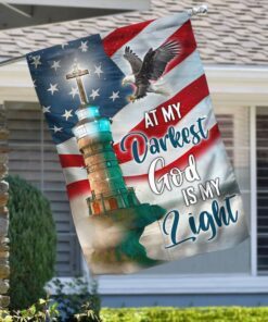 at my darkest god is my light lighthouse flag lha1618f 4387