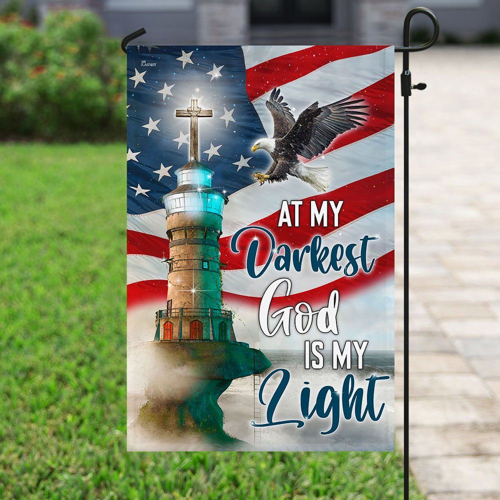 At My Darkest God Is My Light Lighthouse Flag LHA1618F - Image 6