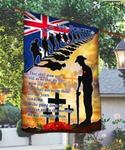 australia anzac day veteran flag we will remember them mlh2306f 1619