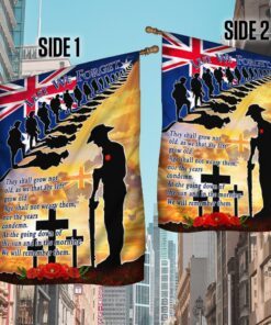 australia anzac day veteran flag we will remember them mlh2306f 3111