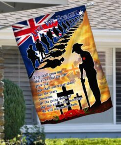 Australia Anzac Day Veteran Flag We Will Remember Them MLH2306F