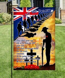 australia anzac day veteran flag we will remember them mlh2306f 6231