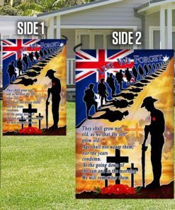 australia anzac day veteran flag we will remember them mlh2306f 8474