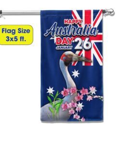 australia brolga happy australia day january 26th flag mln818f 4491