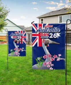 australia brolga happy australia day january 26th flag mln818f 7176