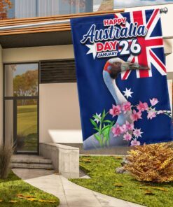 Australia Brolga Happy Australia Day January 26th Flag MLN818F