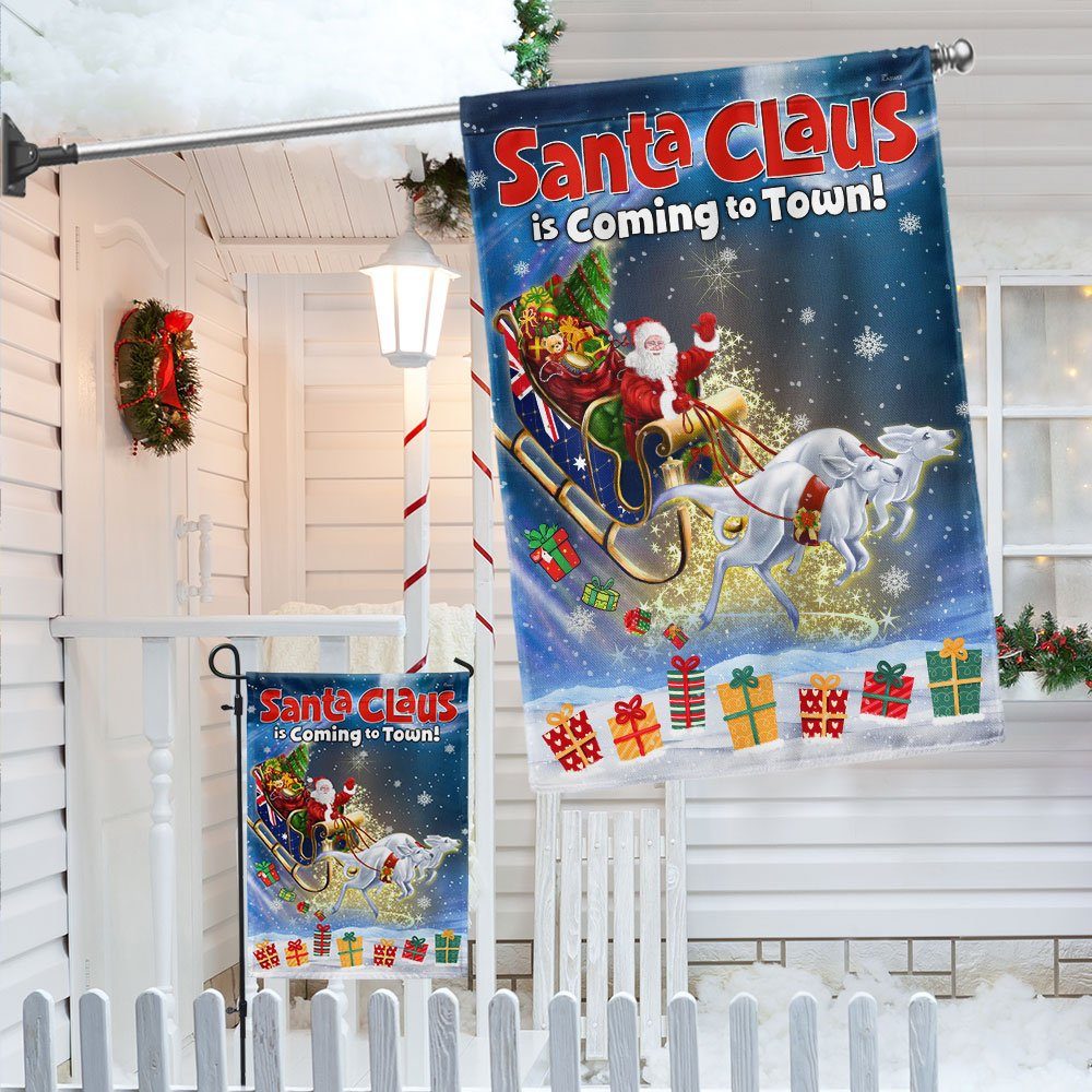 Australia Christmas Flag Santa Claus Is Coming To Town LNT774F - Image 5