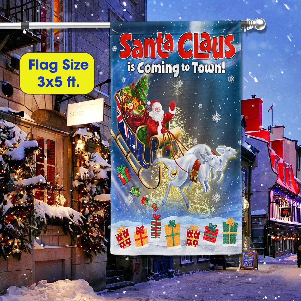 Australia Christmas Flag Santa Claus Is Coming To Town LNT774F - Image 6