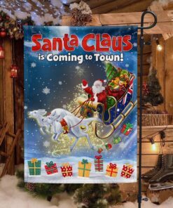 Australia Christmas Flag Santa Claus Is Coming To Town LNT774F
