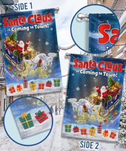 australia christmas flag santa claus is coming to town lnt774f 8968